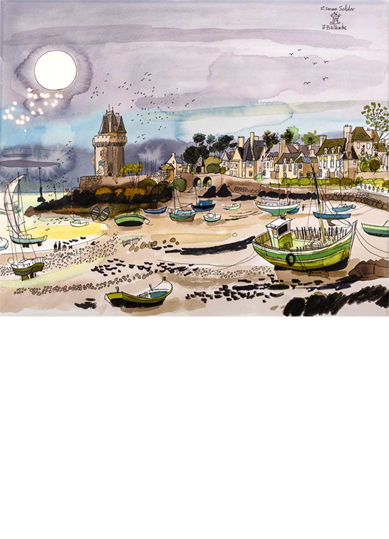 Alain Bailhache encre Saint-Malo Saint-Servan Solidor Centre Cristel Éditeur d'Art
