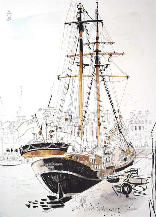 Exposition Alain Bailhache Unicorn of St Helier Saint-Malo Centre Cristel Éditeur d'Art Saint-Malo