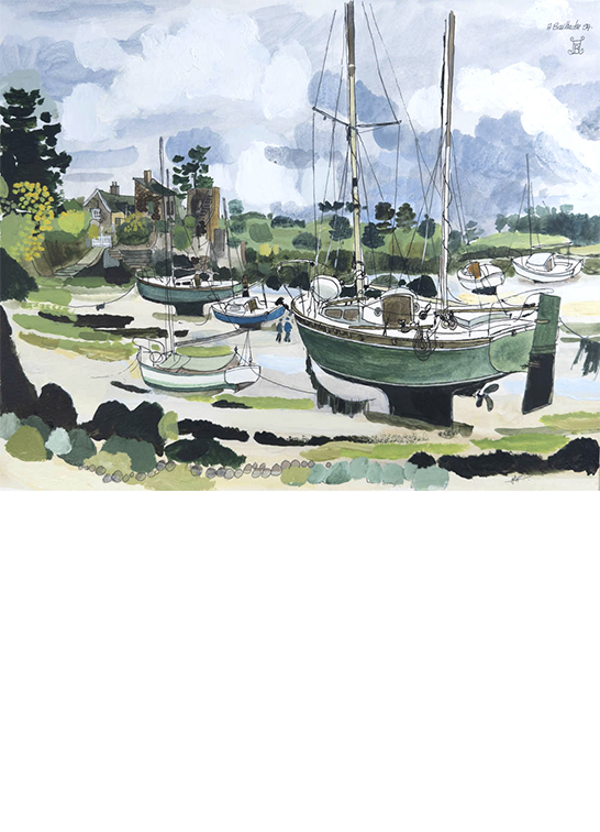 Exposition Alain Bailhache Sans titre Bateaux Bretagne Saint-Malo Centre Cristel Éditeur d'Art Saint-Malo