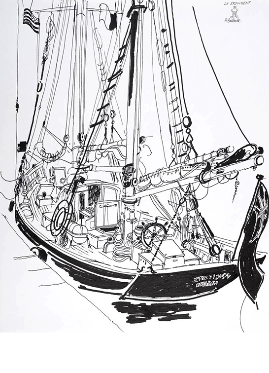 Exposition Alain Bailhache Le Provident bateau Bretagne Saint-Malo Centre Cristel Éditeur d'Art Saint-Malo