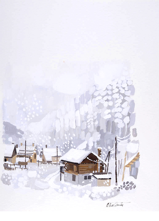 Exposition Alain Bailhache Sans titre - neige Bretagne Saint-Malo Centre Cristel Éditeur d'Art Saint-Malo