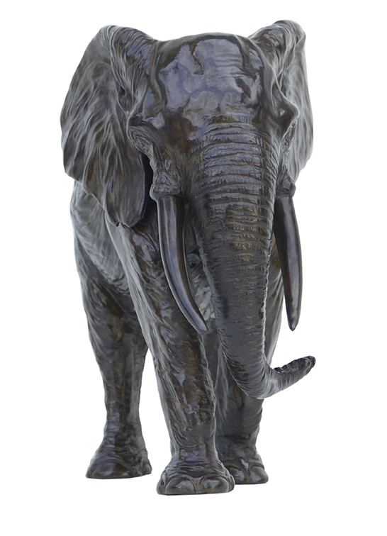 Damien Colcombet sculpture bronze animalier Cinquième éléphant d'Afrique Centre Cristel