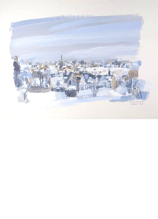 Alain Bailhache encre Lanvallay en janvier 1985 neige Saint-Malo Centre Cristel Éditeur d'Art