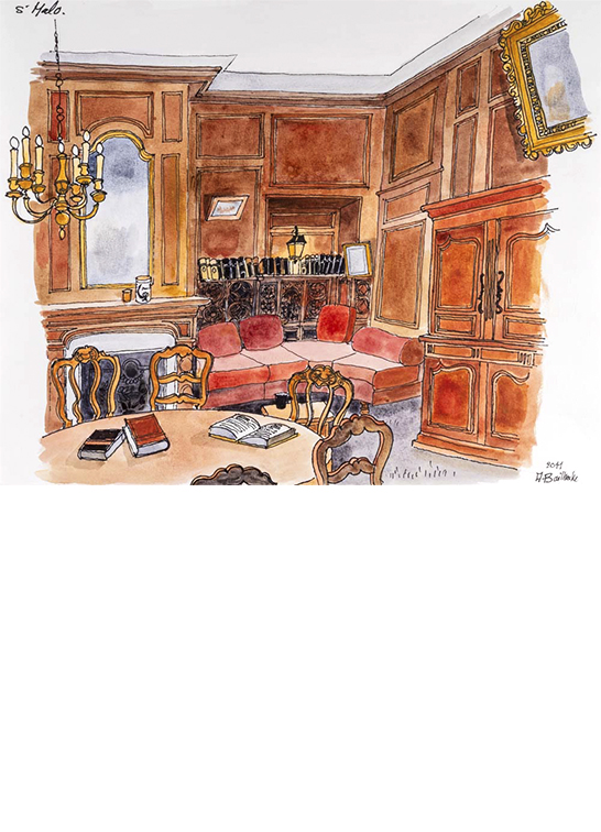 Alain Bailhache encre Intérieur malouin Saint-Malo Centre Cristel Éditeur d'Art