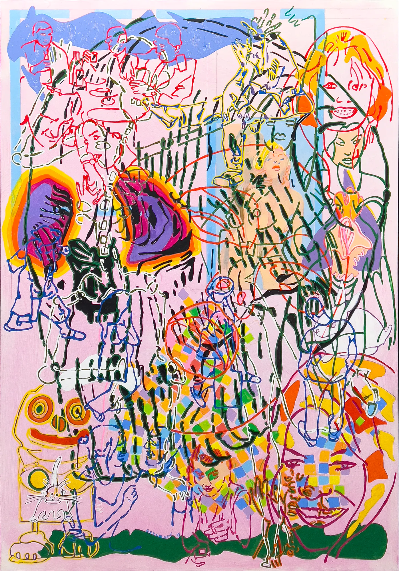 Gérard Guyomard "Brigitte Bardot. Vanité 2" acrylique sur toile