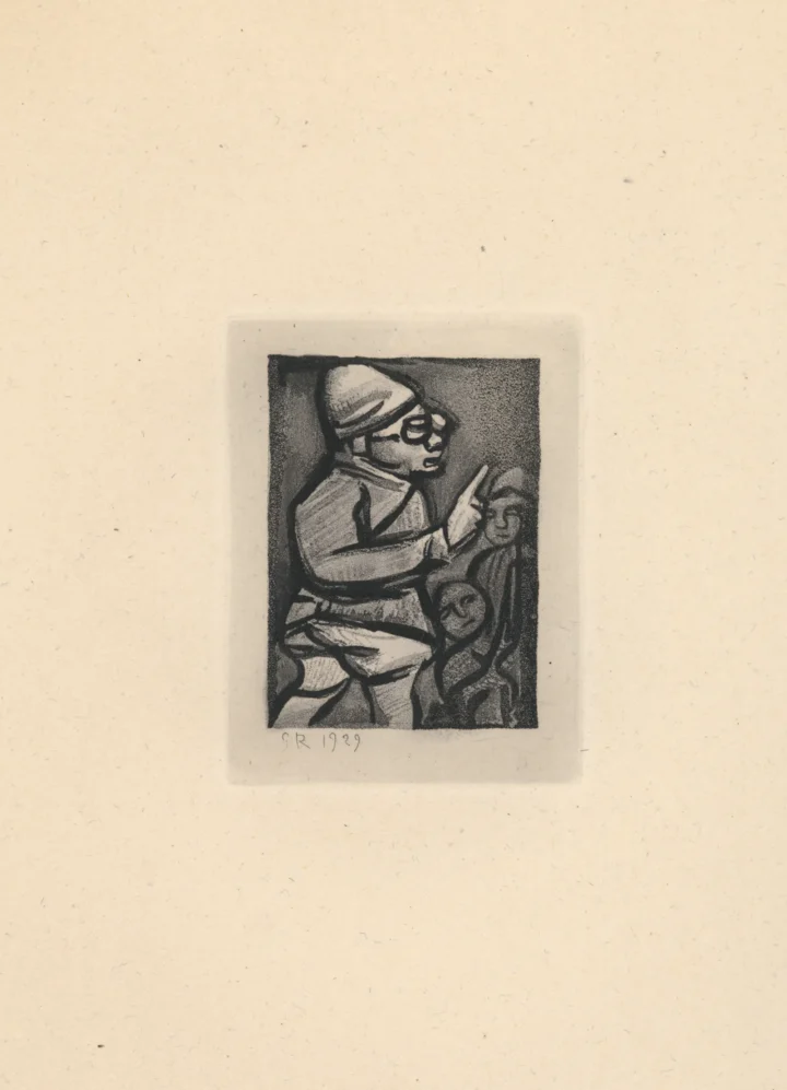 Exposition Georges Rouault Retour à Saint-Malo gravure Les Réincarnations du Père Ubu L'Administrateur colonial Centre Cristel Éditeur d'Art