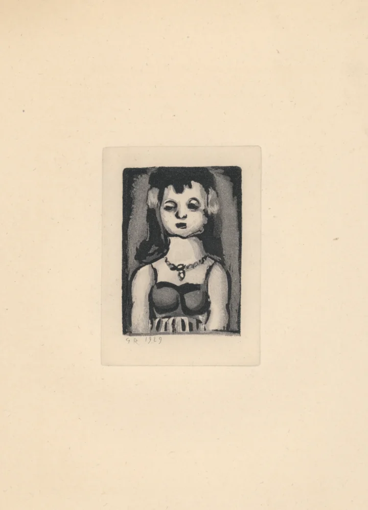 Exposition Georges Rouault retour à Saint-MaloLes Réincarnations du Père Ubu : Sainte-Nitouche gravure Centre Cristel Éditeur d'Art