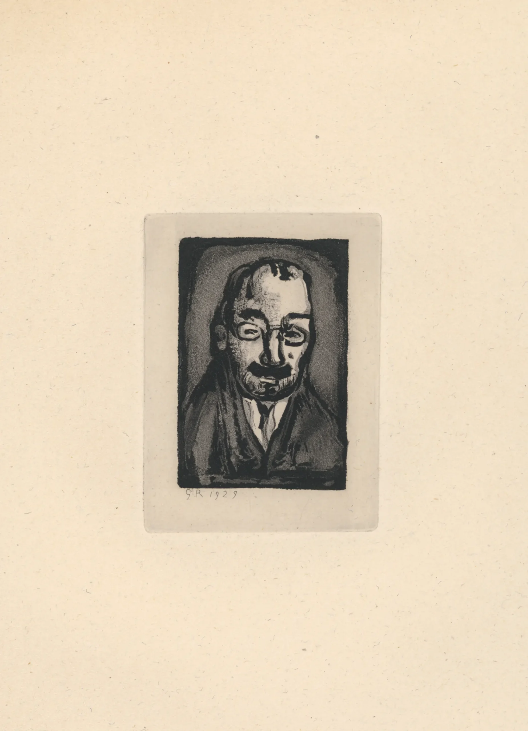 Exposition Georges Rouault retour à Saint-Malo Les Réincarnations du Père Ubu Le Directeur de théâtre gravure Centre Cristel Éditeur d'Art