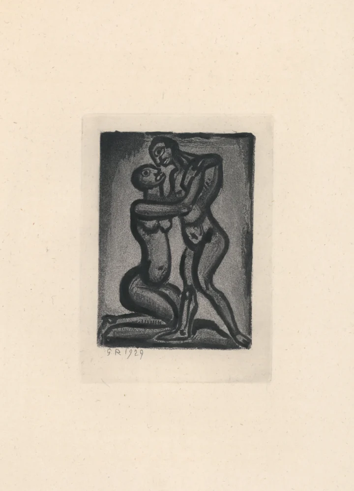 Exposition Georges Rouault retour à Saint-Malo Les Réincarnations du Père Ubu : Noces gravure Centre Cristel Éditeur d'Art