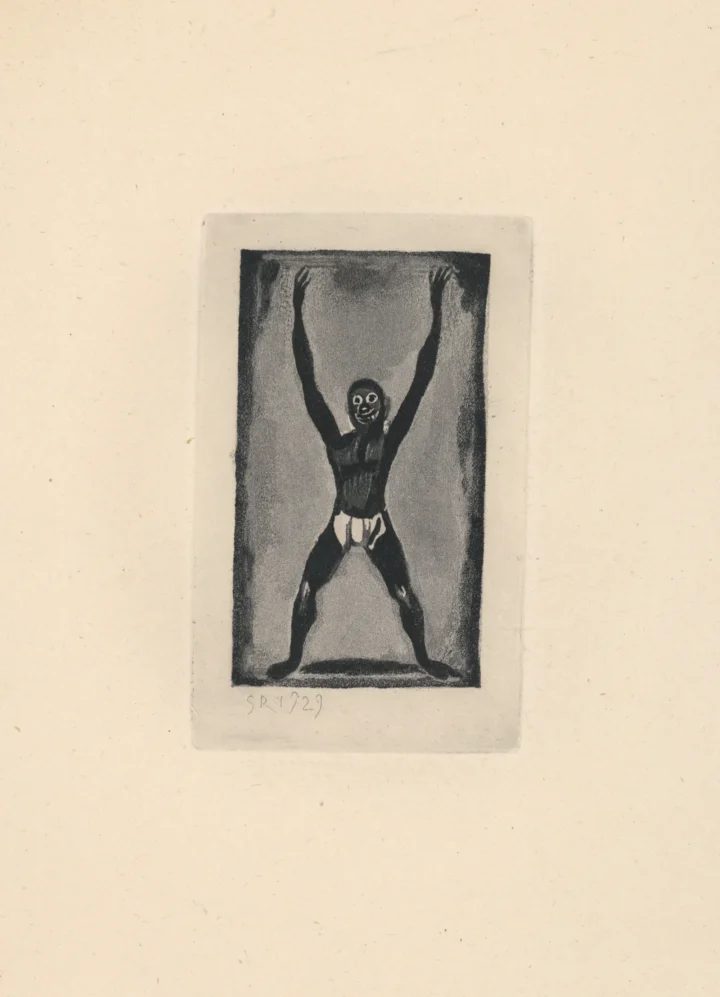 Exposition Georges Rouault retour à Saint-Malo Les Réincarnations du Père Ubu : Bamboula gravure Centre Cristel Éditeur d'Art