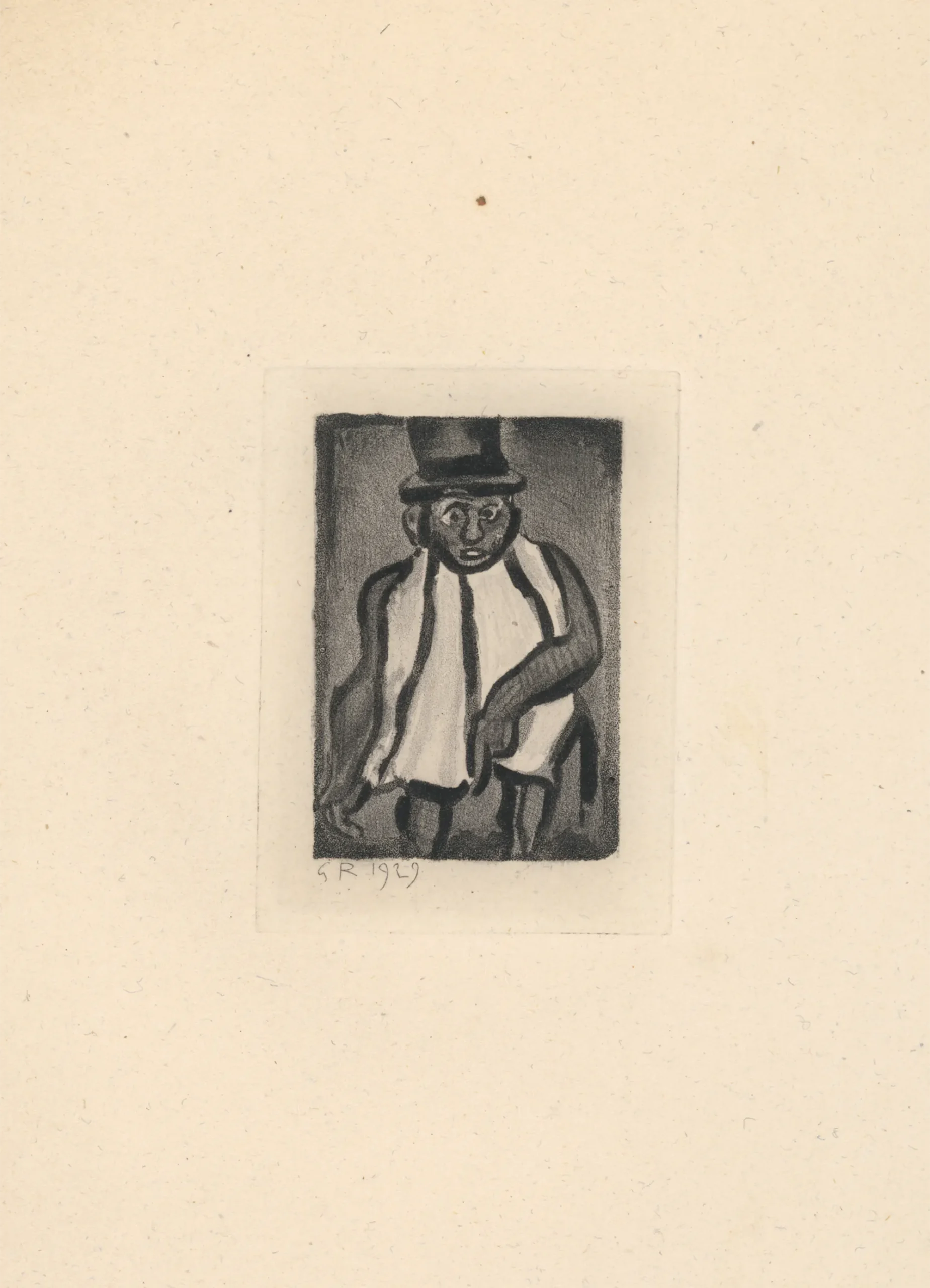 Exposition Georges Rouault retour à Saint-Malo Les Réincarnations du Père Ubu : Bon candidat Boudoubadou gravure Centre Cristel Éditeur d'Art