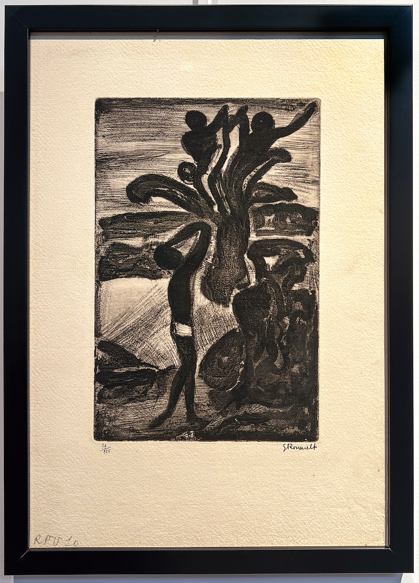 Exposition Georges Rouault retour à Saint-Malo Réincarnations du Père Ubu : Incantation gravure originale Centre Cristel Éditeur d'Art