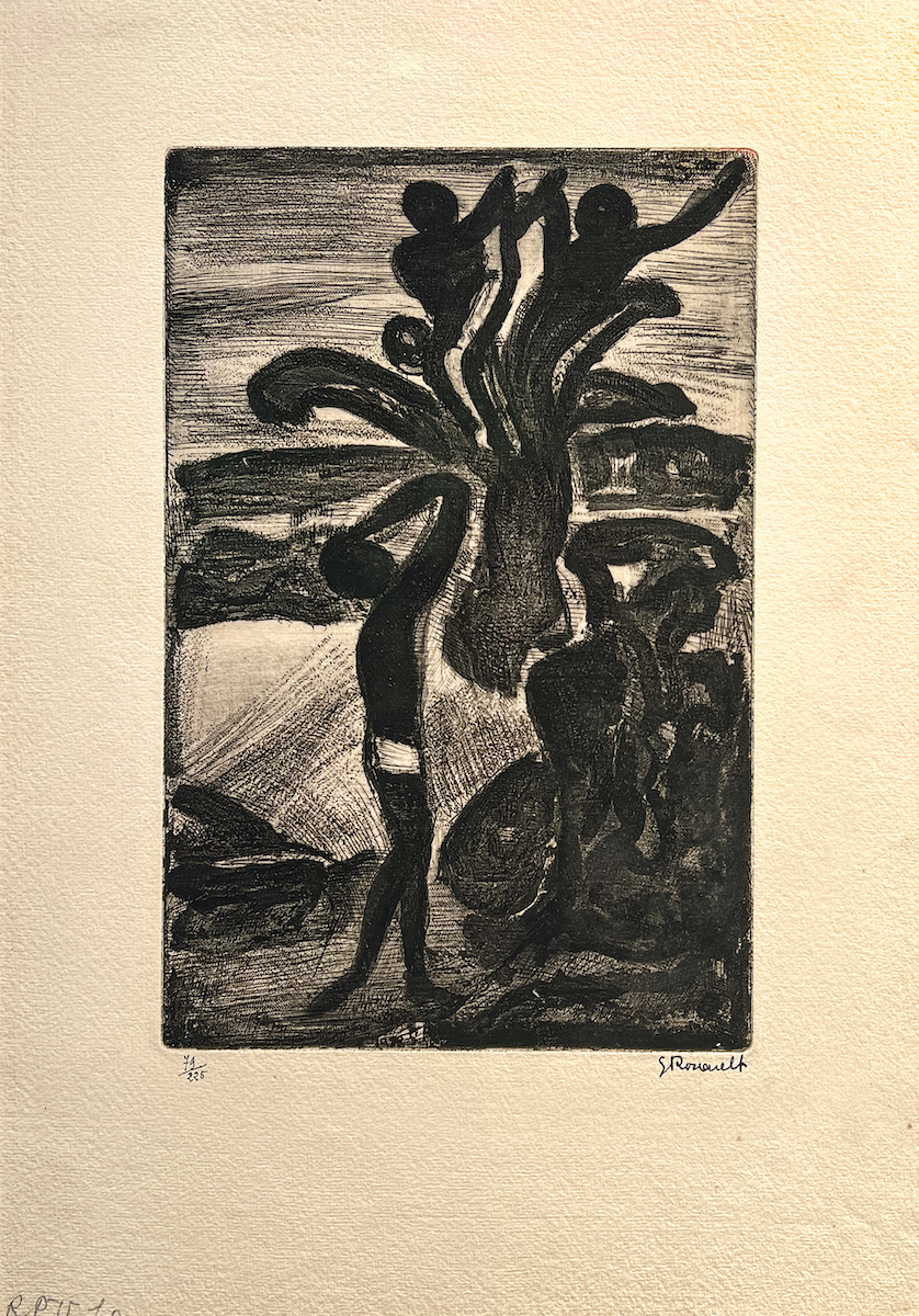 Exposition Georges Rouault retour à Saint-Malo Réincarnations du Père Ubu : Incantation gravure originale Centre Cristel Éditeur d'Art