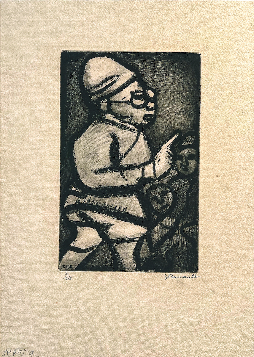 Georges Rouault L'Administrateur colonial lithographie originale exposition Georges Rouault Retour à Saint-Malo Centre Cristel Éditeur d'Art