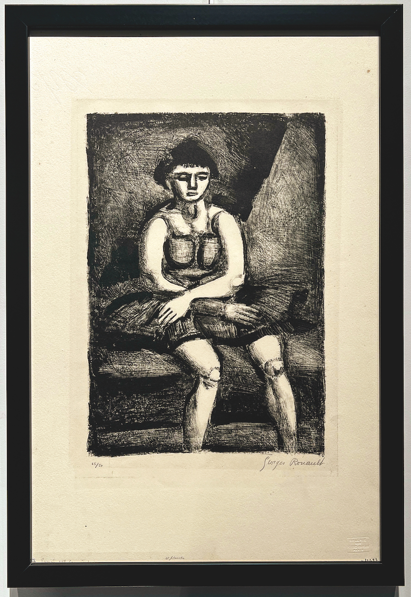 Georges Rouault L'Écuyère assise lithographie originale exposition Georges Rouault Retour à Saint-Malo Centre Cristel Éditeur d'Art