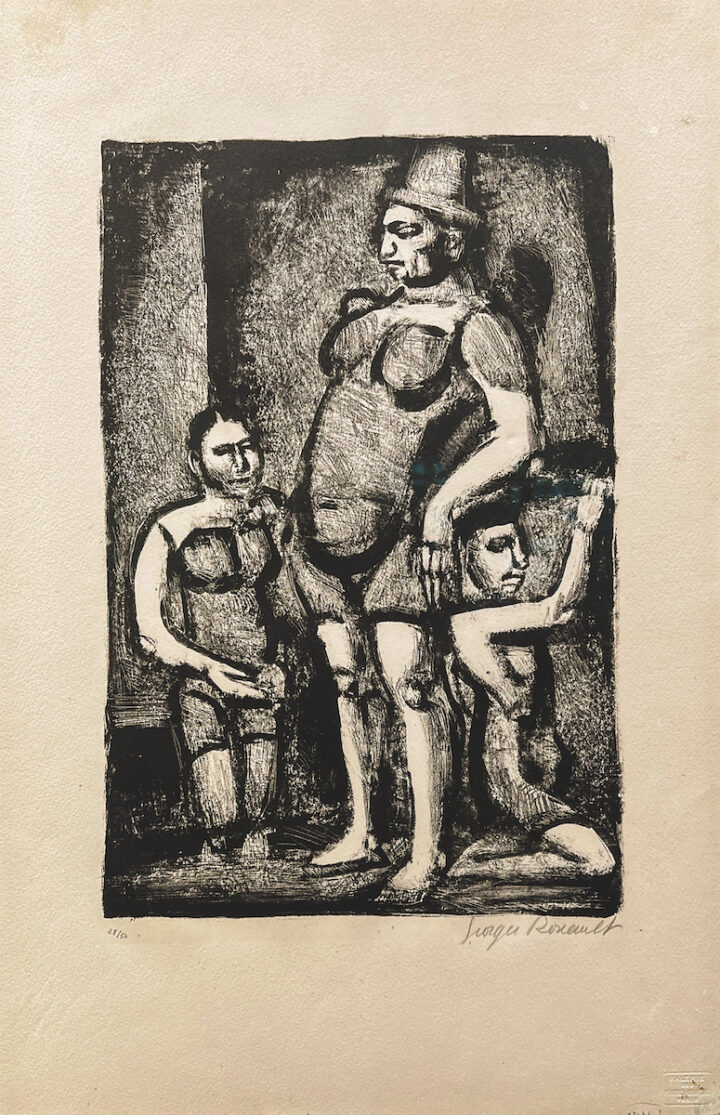 Georges Rouault La Clownesse lithographie originale exposition Georges Rouault Retour à Saint-Malo Centre Cristel Éditeur d'Art