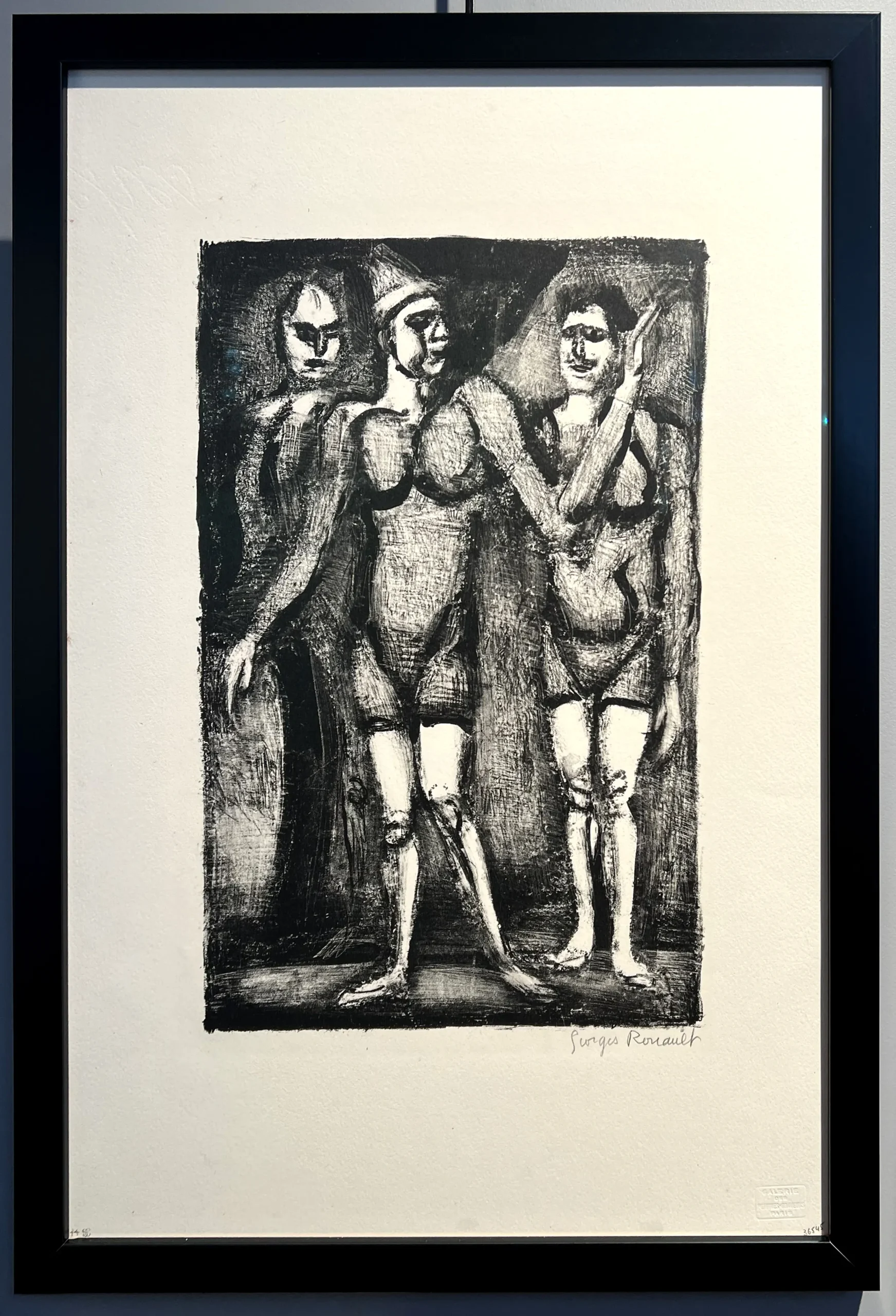Georges Rouault Le Boniment du clown lithographie originale exposition Georges Rouault Retour à Saint-Malo Centre Cristel Éditeur d'Art