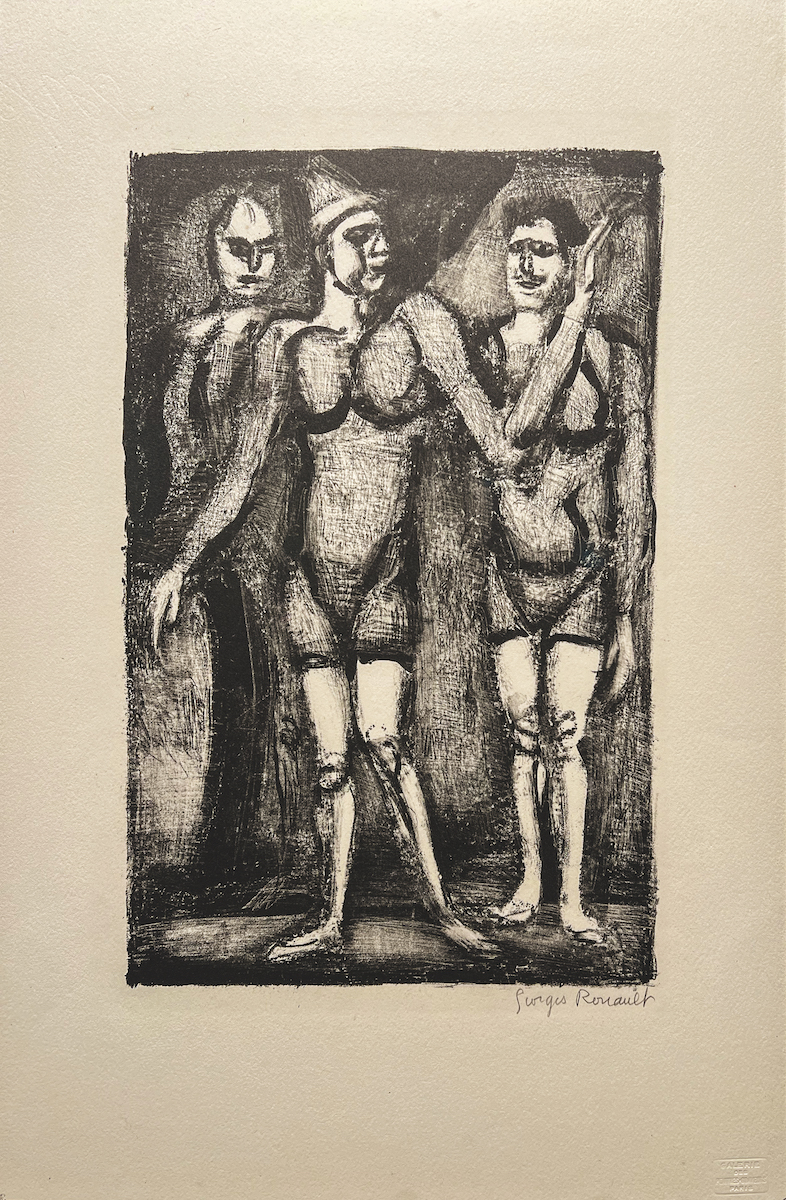 Georges Rouault Le Boniment du clown lithographie originale exposition Georges Rouault Retour à Saint-Malo Centre Cristel Éditeur d'Art