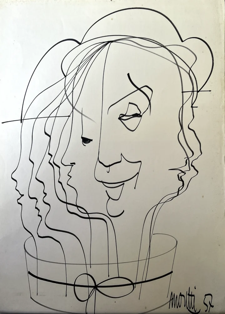 Raymond Moretti " Clowns. Vibrations" dessin