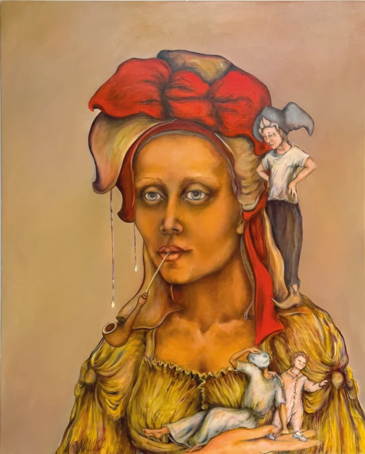 Nadyn KUNTZ Il s'est penché à mon oreille huile sur toile Centre Cristel Saint-Malo