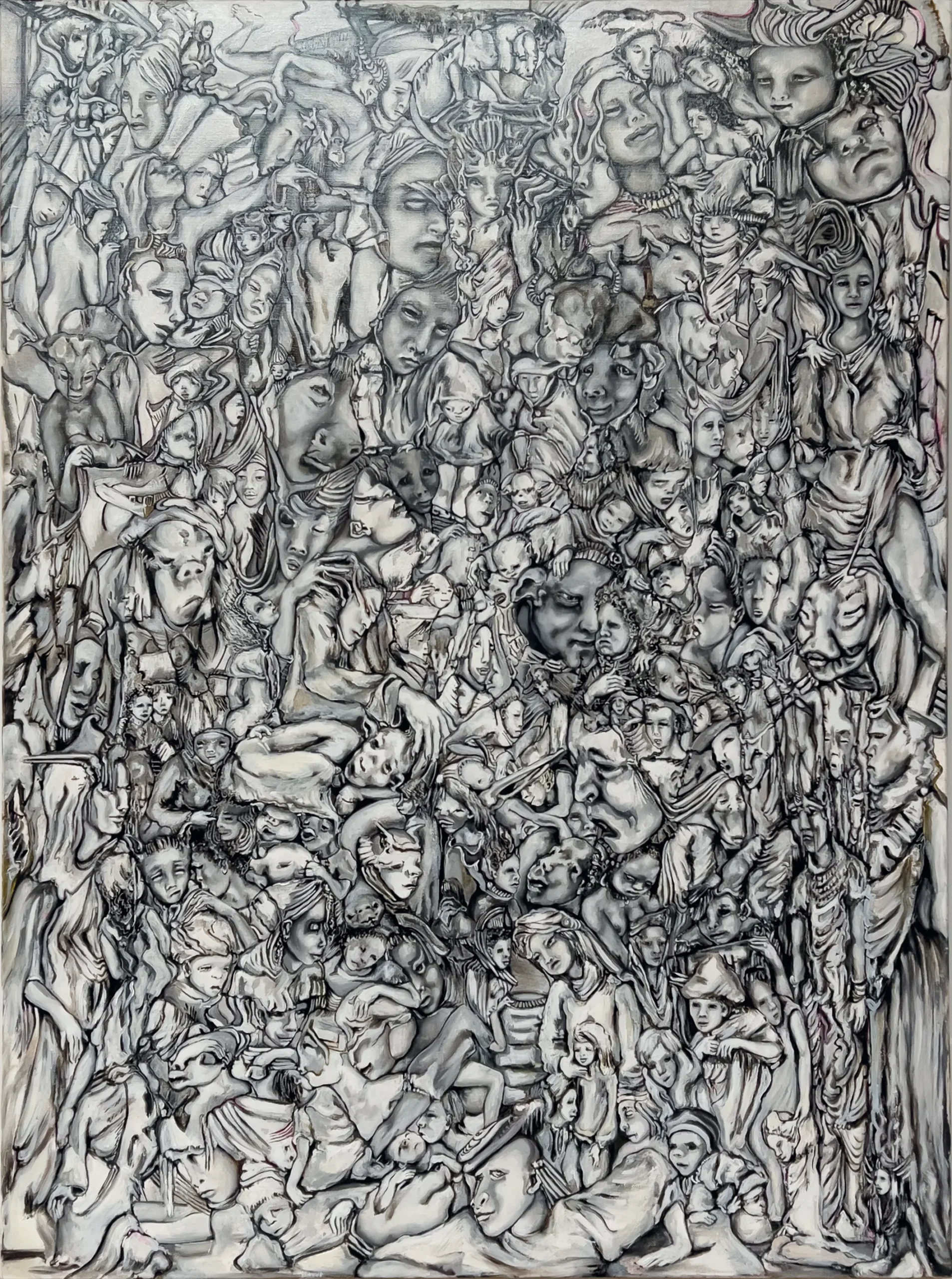 Nadyn KUNTZ Nous irons tous au Paradis huile sur toile Centre Cristel Saint-Malo